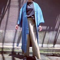 キモノガウン【ReCHIKA -リチカ-】<単衣>水色小紋 KIMONO Gown
