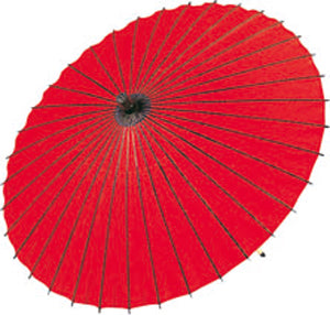 【舞傘】紙傘ー２（赤）二本継ぎ