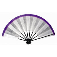 【舞扇子】銀もみ 天紫　Fan for Japanese dance