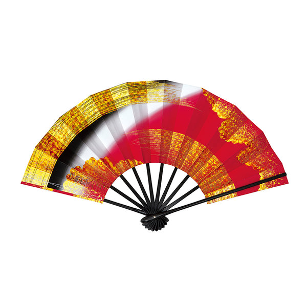 【舞扇子】黒塗骨-金ホロ箔 Fan for Japanese dance　白川-1205