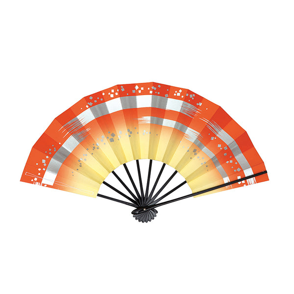 【舞扇子】黒塗骨-銀かすみ　　Fan for Japanese dance　松-1308